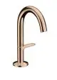 AXOR-HG-AXOR-One-Waschtischmischer-Select-140-mit-Push-Open-Ablaufgarnitur-Polished-Red-Gold-48010300 gallery number 1
